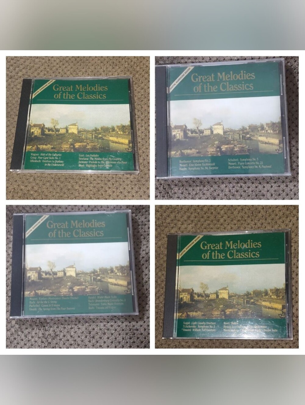 Great Melodies of the Classics 4-CD Box Set Lot - Vintage 1992 Intersound EUC CD
